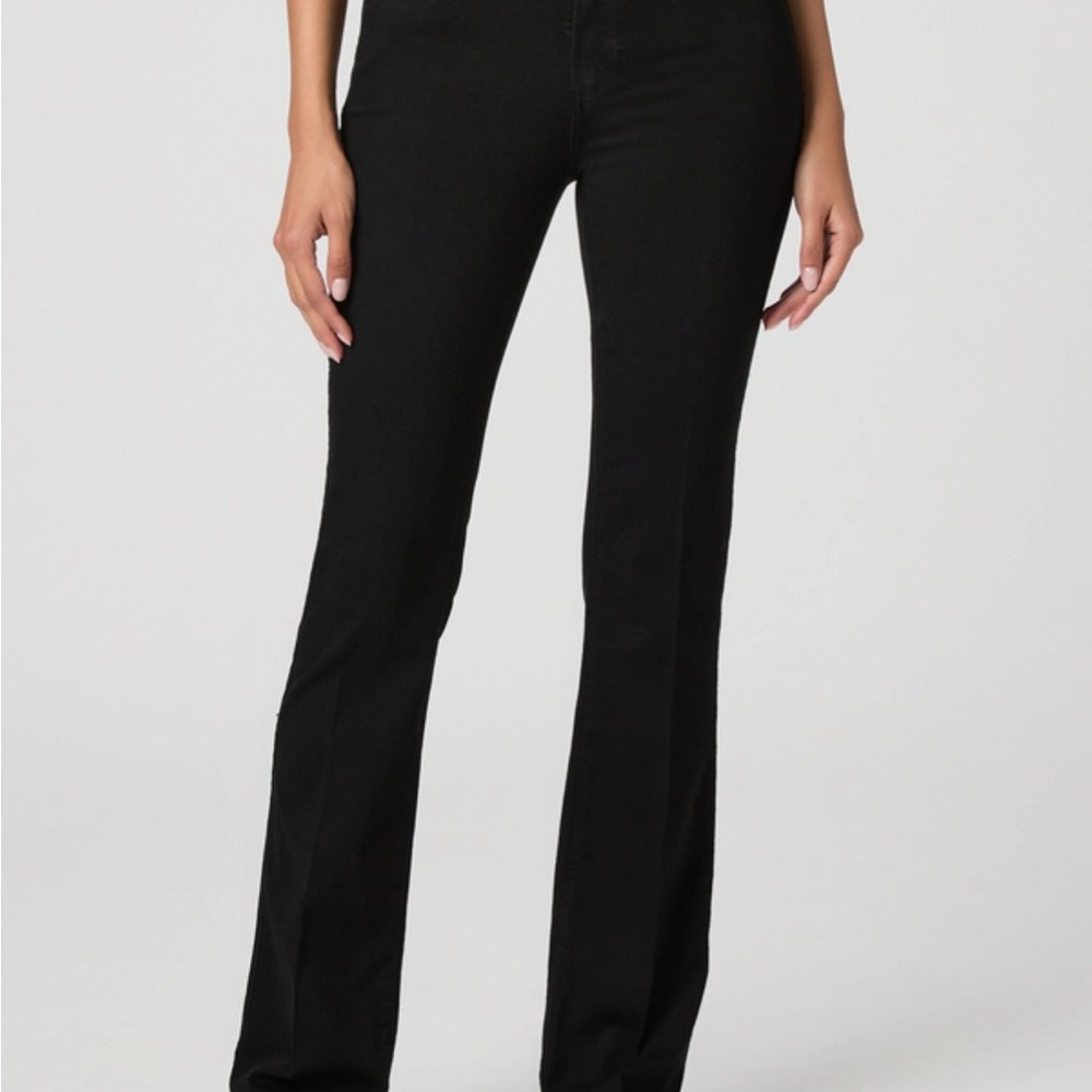 PAIGE Women's Black Manhattan Boot Cut Jeans